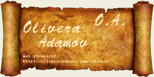 Olivera Adamov vizit kartica